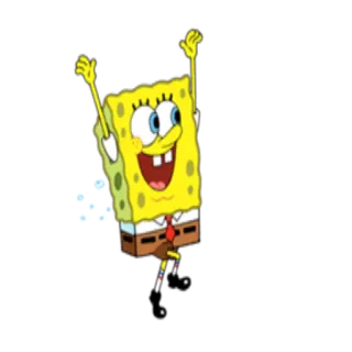 👱 16210b6c Spongebob アニメ, スポンジボブ, ニコロデオン, スクエアパンツ, ハッピー, ジャンプ telegram sticker