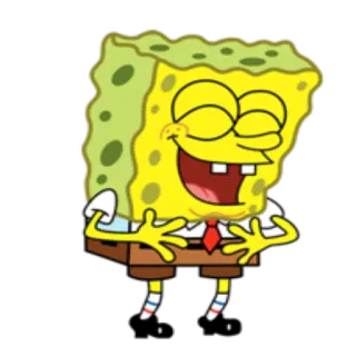 🤣 8a399f93 SpongeBob SquarePants アニメ, スポンジボブ, ニコロデオン, ズボンは四角, 笑う, 黄色 telegram sticker