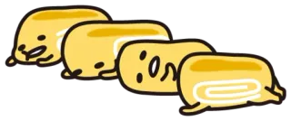 🔃 4c897be3 Gudetama Gudetama, ленивое яйцо, мультфильм, милый, каваий, Sanrio whatsapp sticker
