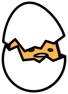 🙈 57c3f7c5 яйцо, треснувшее, грустный, мультфильм, желток whatsapp sticker