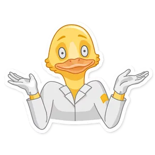 🤷‍♂️ 25d9ffd4 鸭子, 医生, 困惑, 医疗, 耸肩, 动物 telegram sticker