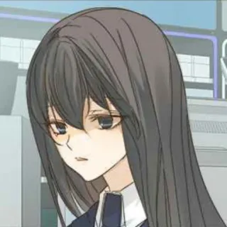 ⛲ 2f991ae2 аниме девушка, аниме, девушка, длинные волосы, милая whatsapp sticker