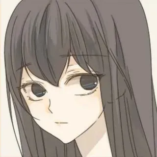 ⛲ 386a8dde мультфильм, аниме, девушка, иллюстрация, женщина, портрет whatsapp sticker