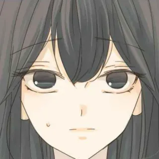 ⛲ 6f7b93ea Аниме, Манга, Девушка, Грусть, Эмоция, Портрет whatsapp sticker