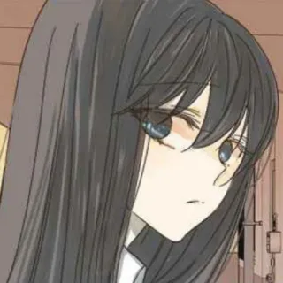 ⛲ 7e2d5298 аниме девушка, портрет, манга, иллюстрация whatsapp sticker