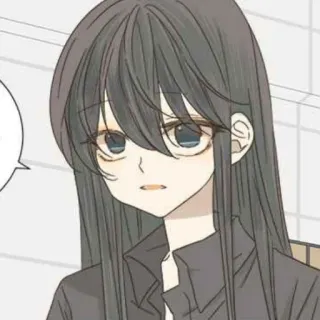 ⛲ 9939f13f Аниме, Девушка, Портрет, Манга, Мультфильм whatsapp sticker