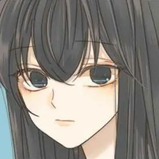 ⛲ 9c92f14e женщина, девушка, портрет, аниме, манга, мультфильм whatsapp sticker