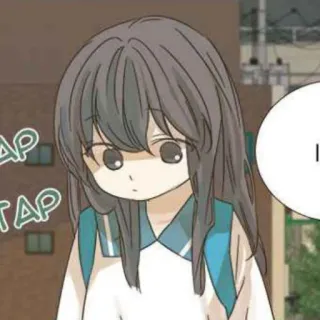 ⛲ c50b6971 Аниме девушка, Мультфильм, Грустный, Иллюстрация, Персонаж whatsapp sticker