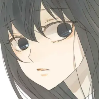 ⛲ fad55c51 Аниме, Девушка, Манга, Портрет, Мультфильм, Рисунок whatsapp sticker