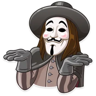 Guy Fawkes telegram stickers