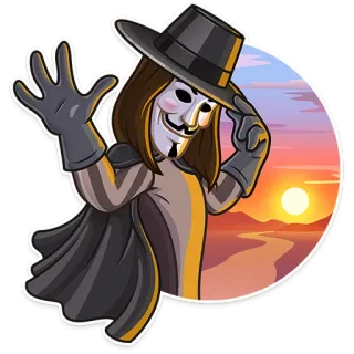 Guy Fawkes whatsapp stickers