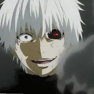 😄 41867c54 Ken Kaneki Tokyo Ghoul 动漫, 东京喰种, 喰种, 金木研, 血腥, 黑暗 telegram sticker