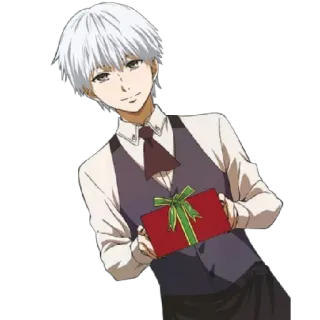 😎 8aeeb677 Ken Kaneki Tokyo Ghoul Аниме, Токийский гуль, Канеки, Кен Канеки, Подарок, Персонаж telegram sticker