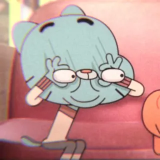 🍇 acfbc182 Gumball The Amazing World of Gumball Гамбол, Мультфильм, Анимация, Смешной, Удивительный мир Гамбола telegram sticker