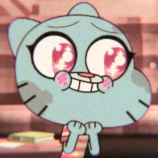 🍇 dacbed50 Gumball Watterson The Amazing World of Gumball Гамбол, Мультфильм, Милый, Аниме глаза, Прелестный telegram sticker