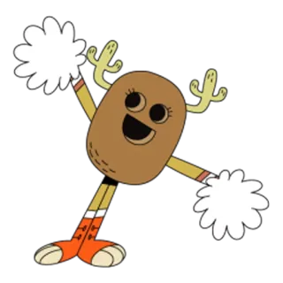 😄 280b5751 Penny Fitzgerald The Amazing World of Gumball Desenho animado, Animal, Amendoim, Líder de torcida, Fofo telegram sticker