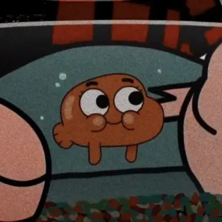 🐈 31a0aac4 Darwin Watterson The Amazing World of Gumball การ์ตูน, แอนิเมชั่น, ปลา, เพื่อน, รายการทีวี, ตลก, สีส้ม telegram sticker