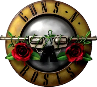 🔫 19f15482 GUNS N' ROSES Guns N' Roses, Band, Musica, Armi, Rose, Logo telegram sticker