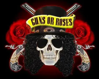 🔫 94da473e GUNS N' ROSES guns n roses, band, teschio, rose, musica, slash, armi telegram sticker