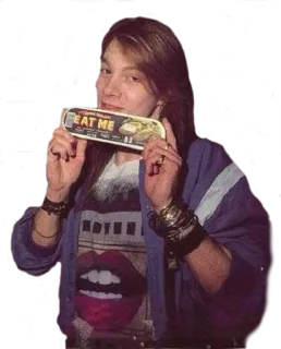 😏 4e062e48 EAT ME axl rose, guns n roses, banda, músico, cómeme telegram sticker