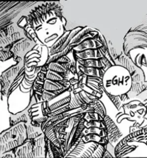 🖤 2d70b5d6 Guts Berserk EGH? manga, anime, berserk, guts, áo giáp, kiếm telegram sticker