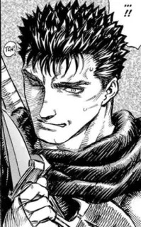 🖤 5f6dc8f4 Guts Berserk Manga, Anime, Kiếm, Chiến binh, Berserk telegram sticker