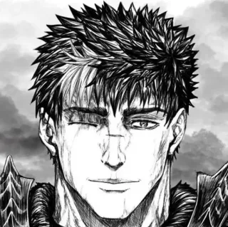 🖤 8b3a4d84 Guts Berserk Anime, Manga, Chiến binh, Kiếm, Áo giáp telegram sticker