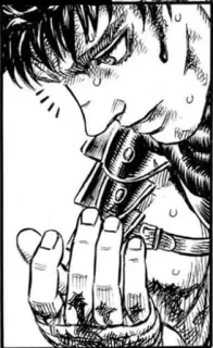 🖤 96b0dd80 Guts Berserk Manga, Anime, Máu, Fantasy, Chiến binh telegram sticker