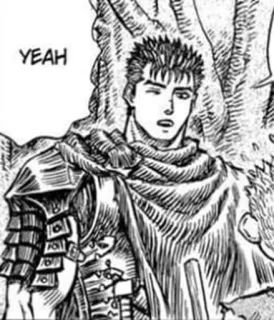 🖤 c38a8703 Guts Berserk YEAH Anime, Manga, Chiến binh, Berserk, Guts telegram sticker