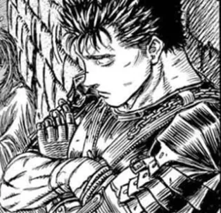 🖤 d8af02b0 Guts Berserk manga, anime, berserk, guts, chiến binh, áo giáp telegram sticker