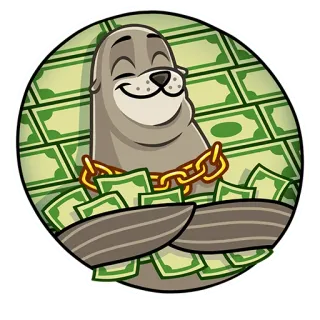 💸 c25f9438 sigillo, soldi, ricchezza, ricco, animale, cartoni animati, lusso telegram sticker