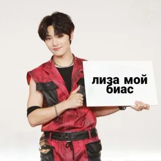 ❤️ 4f8d8de4 лиза мой биас kpop, idol, fan, bias, russo telegram sticker