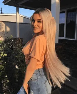 😀 9b49ee62 금발, 여자, 긴 머리, 인물 사진, 사람, 여성, 미소, 아름다움 telegram sticker