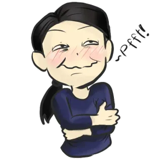 😂 d8bbde98 Pffft! Dibujo animado, Personaje, Pffft, Expresión, Mujer, Ilustración, Sticker whatsapp sticker