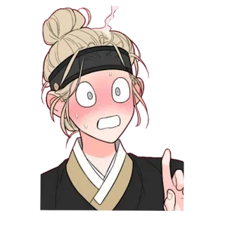 😶 1b3e653c kartun, terkejut, kaget, kesal, anime, stiker whatsapp sticker