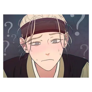 ❓ 2a2129e5 tanda tanya, bingung, anime, ilustrasi, karakter, emosi whatsapp sticker