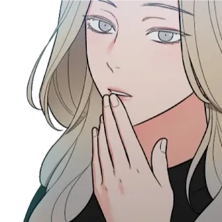 🙊 abf8860c wanita, ilustrasi, potret, rambut pirang whatsapp sticker