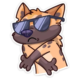😎 65b5974c собака, мультфильм, солнцезащитные очки, животное, круто, наклейка whatsapp sticker