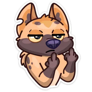 🖕 78ab9782 собака, средний палец, оскорбительный, мультик, стикер whatsapp sticker