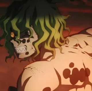 💀 1461a432 Gyutaro Demon Slayer Anime, Iblis, Gyutaro, Demon Slayer, Penjahat, Monster whatsapp sticker