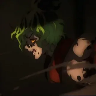 💀 1c1500ff Gyutaro Demon Slayer Anime, Iblis, Monster, Penjahat, Gyutaro whatsapp sticker