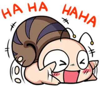 😂 4c9e7c73 HA HA HA HA 蜗牛, 卡通, 笑, 可爱, 快乐, 搞笑, 动物 telegram sticker