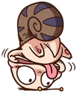 😛 9f23d508 蜗牛, 累, 卡通, 搞笑, 疲惫, 角色, 动物 telegram sticker