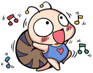 😍 a3260a04 卡通, 快乐, 音乐, 可爱, 跳舞, 动画 telegram sticker