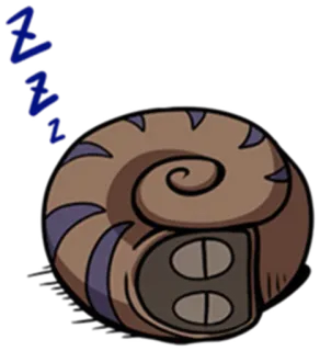 😴 d8136abc ZZZZ 睡觉, 蜗牛壳, 卡通, 房子, 可爱, zzz telegram sticker
