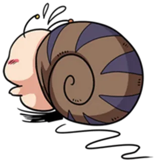 🚶 f4cdf72a 蜗牛, 卡通, 可爱, 动物, 角色, 绘画 telegram sticker