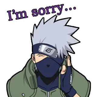 😅 c08b9e1f Kakashi Hatake Naruto I'm sorry... Anime, Kakashi, Sorry, Ninja telegram sticker