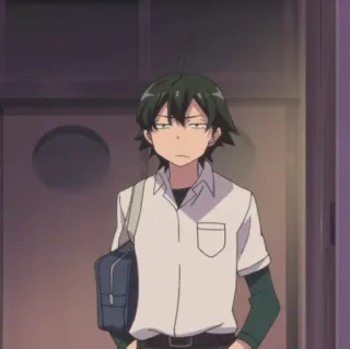 Hachiman hikigaya @animeFanZz whatsapp stickers