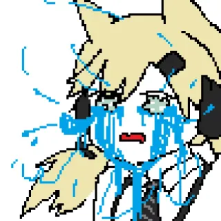 😭 13a9214f 泣く, 悲しい, アニメ, ピクセルアート, エモい, 漫画 telegram sticker