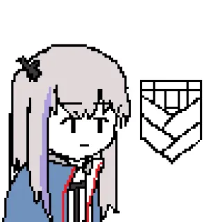 😇 87006ed3 アニメ, ピクセルアート, キャラクター, 女の子 telegram sticker